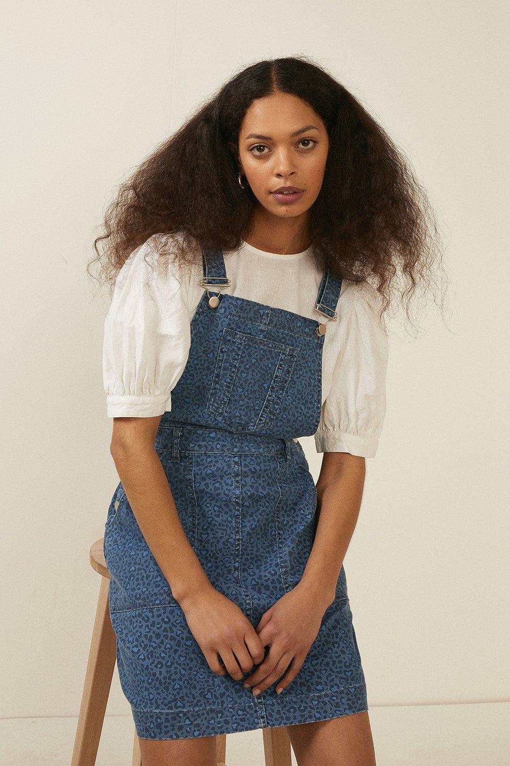 Oasis denim dungaree on sale dress